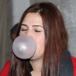 Girl with gum