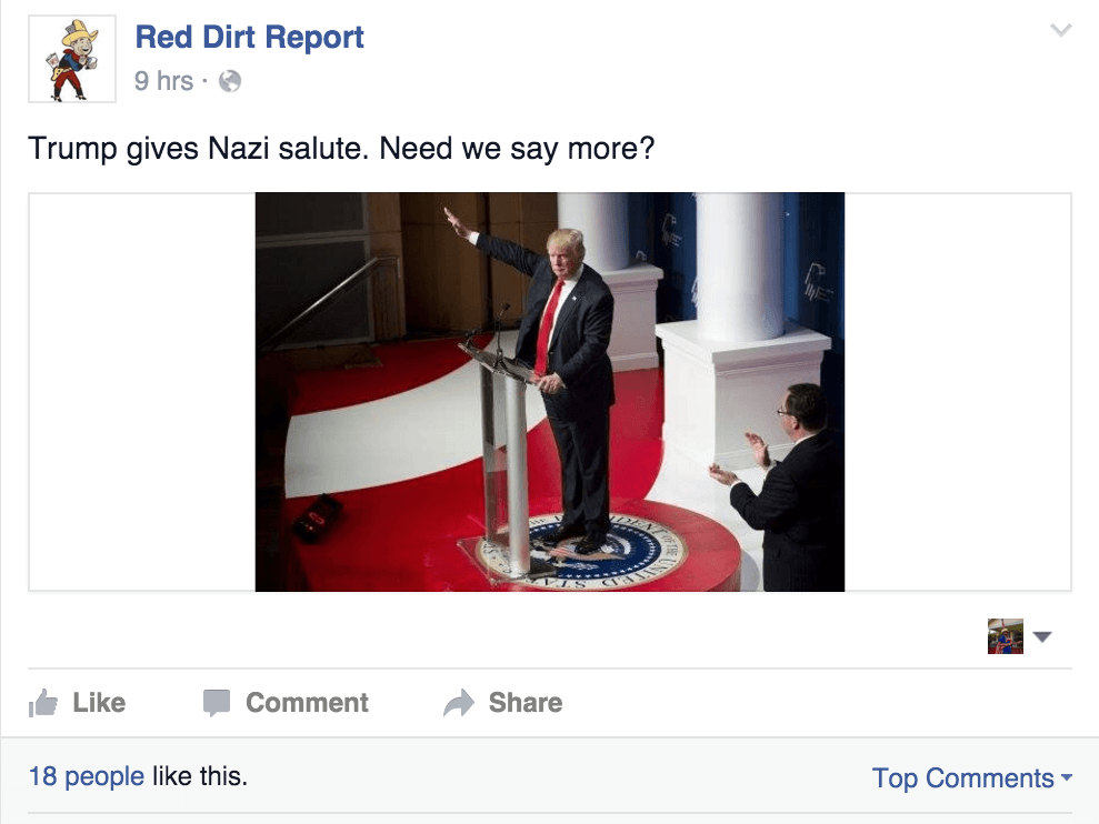 Readers blast Red Dirt Report for ‘Trump Nazi’ post