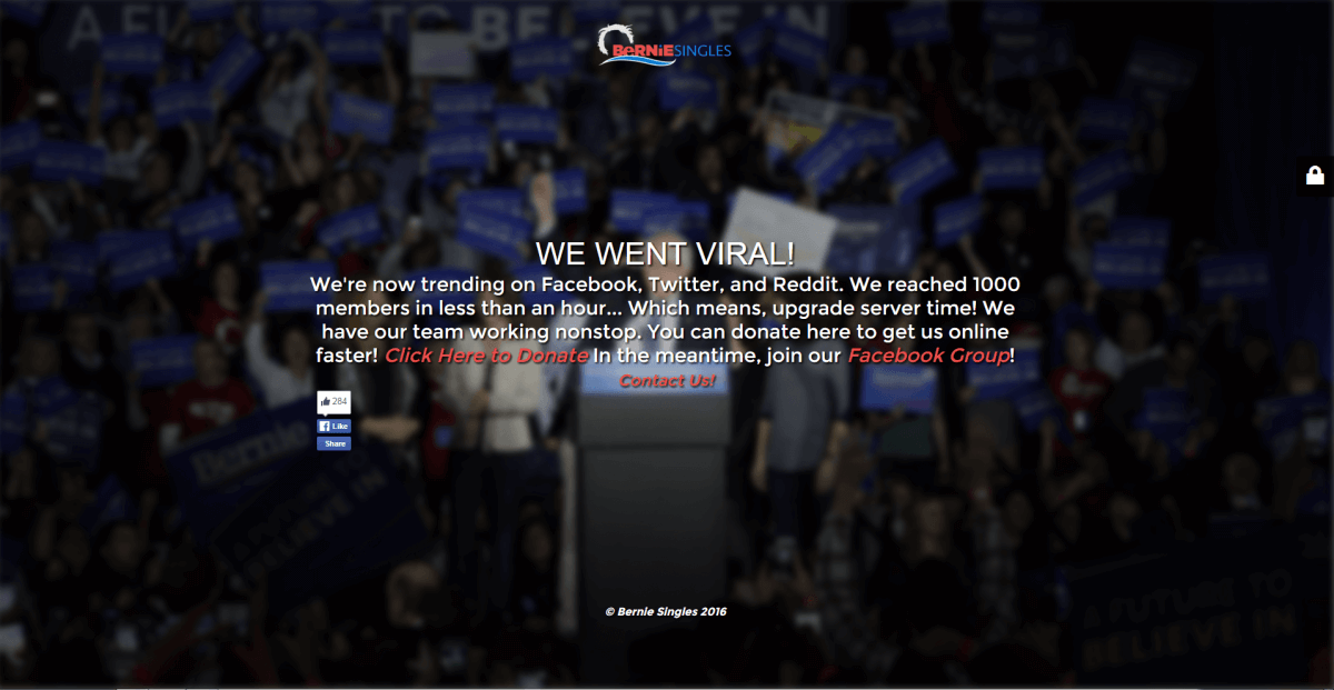 BernieSingles.com typifies millennial frenzy for Sanders