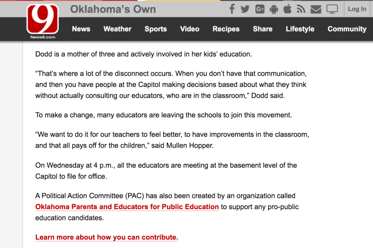 Filter: News 9 errs with link promoting PAC contributions