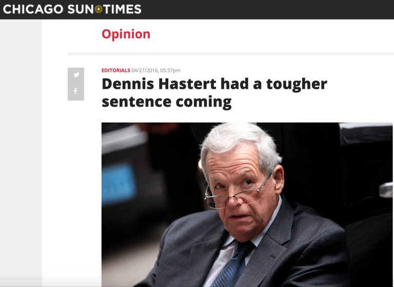 Filter: Pederast Dennis Hastert avoids full media storm