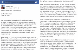 Legislator unsure if First Amendment should cover Islam Islam and the First Amendment