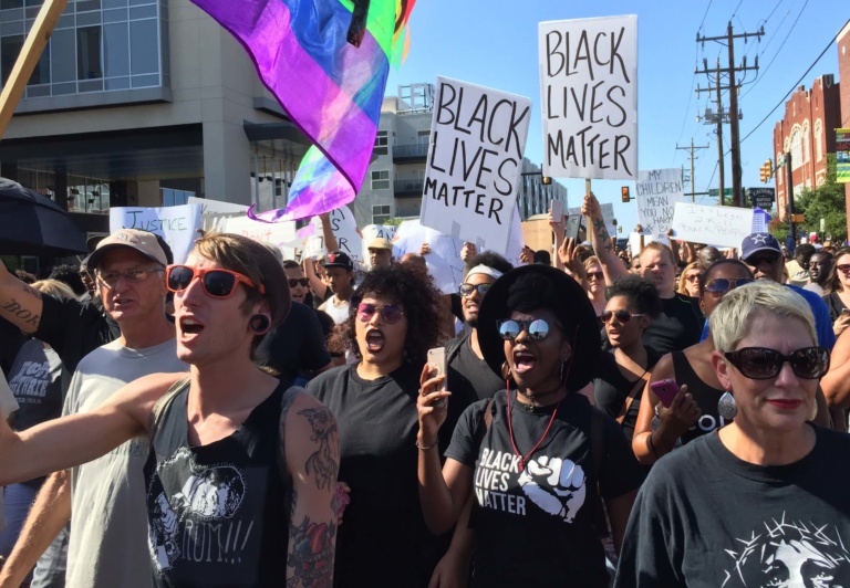 Photos: Signs & scenes from a Black Lives Matter rally