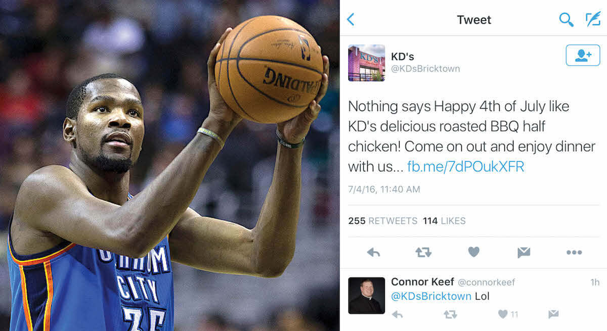 ROC Nation’s Durant reveal made OKC hot dogs soggy