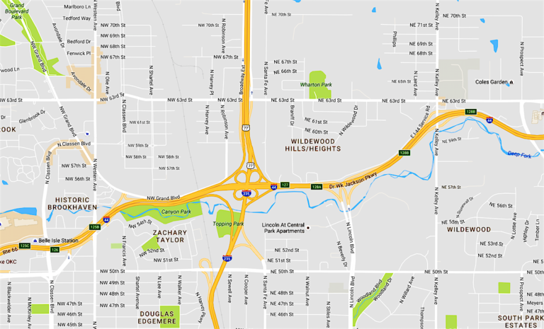 River, railroad & roadways: Rebuild huge for I-235 & I-44