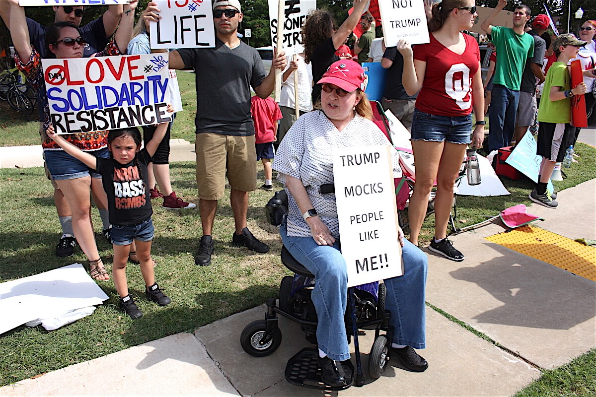 Trump Train rolls into Norman, spectacle ensues