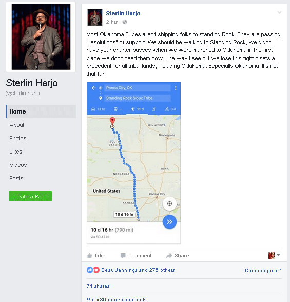 Filmmaker Sterlin Harjo: ‘We should be walking to Standing Rock’