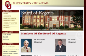 Past minutes unavailable as OU Regents meet today OU Regents