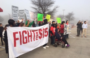 Fight for 15 sparks day of protests at Austin Carl’s Jr. Fight for 15