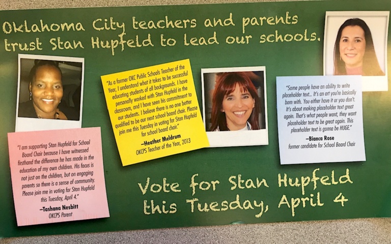 Stanley Hupfeld’s OKCPS campaign makes epic mail fail
