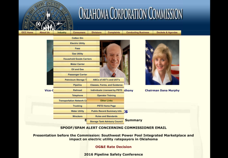 Corporation Commission: Struggles with site, OG&E case
