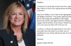 McCall: Leslie Osborn replaced as House A&B chairwoman Leslie Osborn