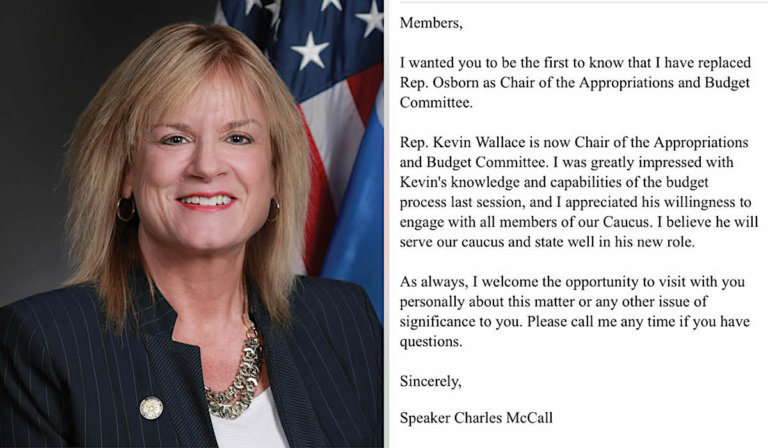 McCall: Leslie Osborn replaced as House A&B chairwoman