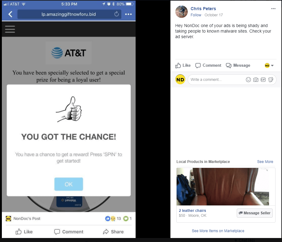 Remove spam pop-ups