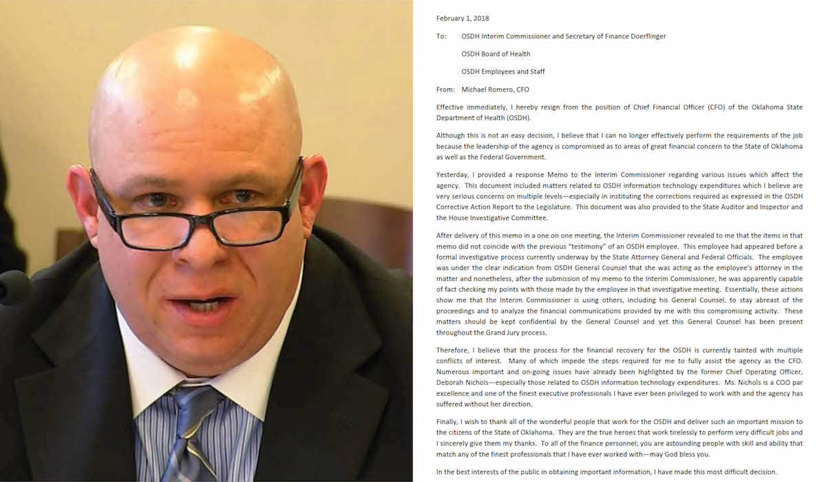 Mike Romero: OSDH process ‘tainted with multiple conflicts of interest’