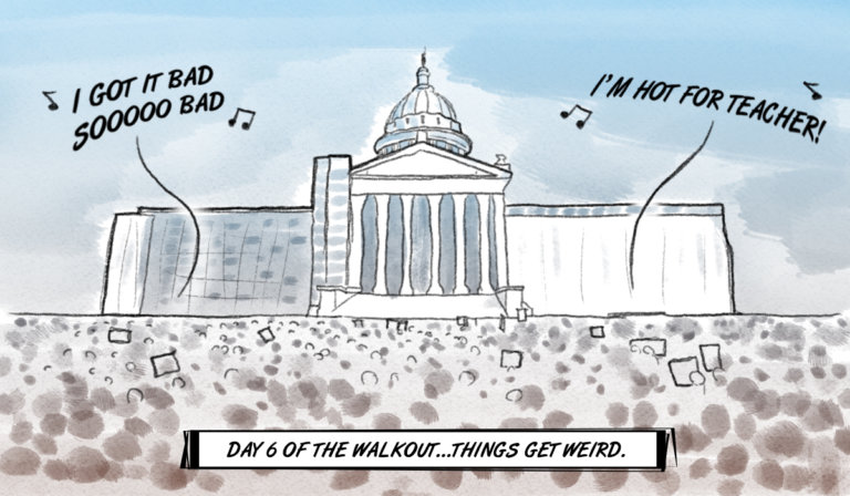 Hitting the high notes during #OklaEd Capitol rally