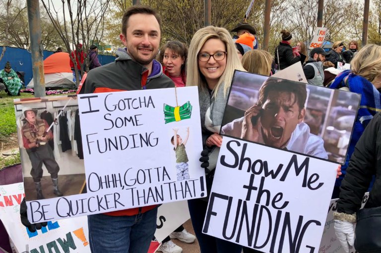 Among varied walkout moods, teachers call for progress