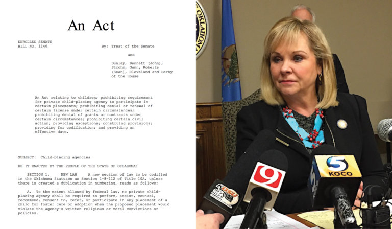 Fallin approves adoption bill some call discriminatory