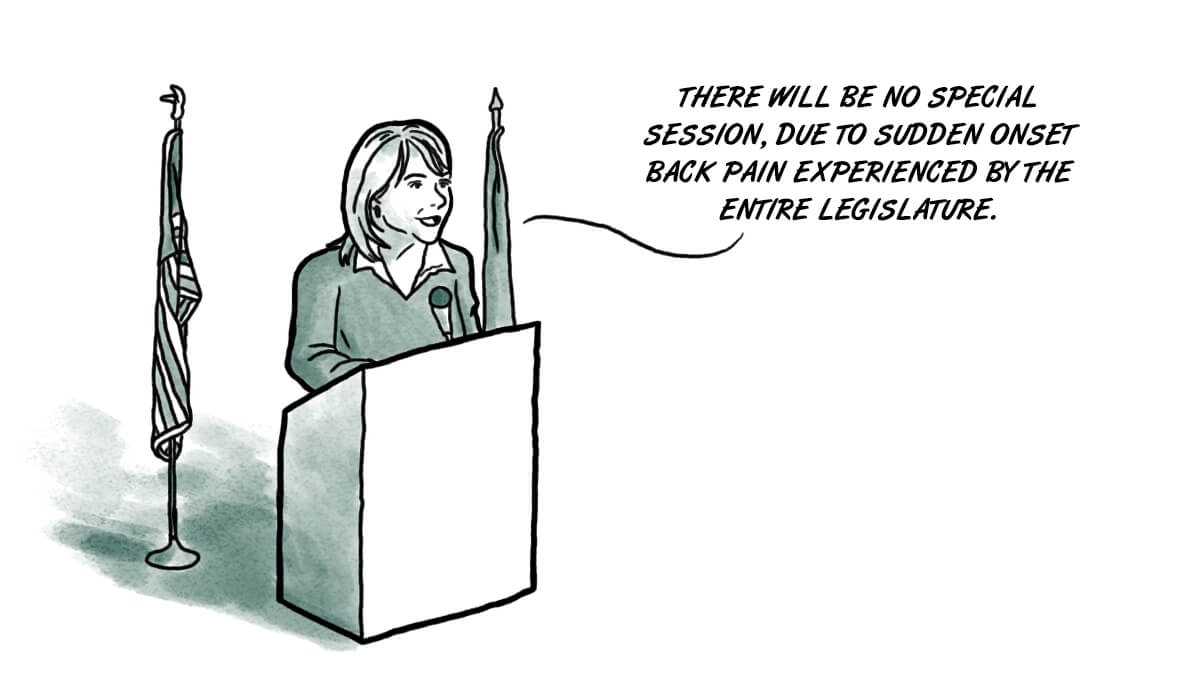 Gov. Mary Fallin not high … on SQ 788 special session