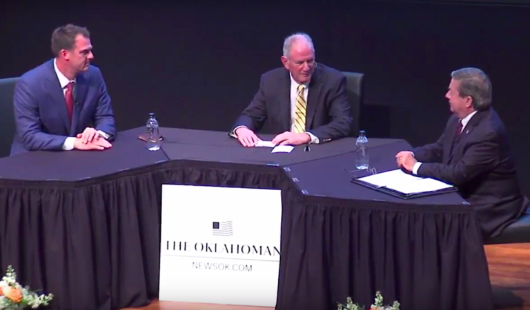 Stitt and Edmondson disagree on education, health care