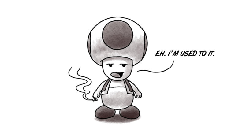 Toad in the hole: Mushroom has long week