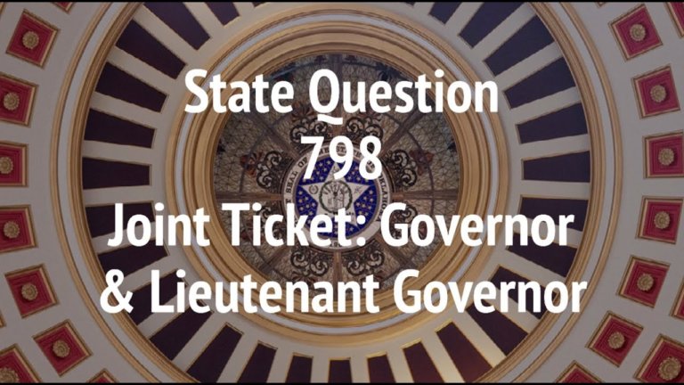 SQ 798: Should OK elect Gov., Lt. Gov. on joint ticket?