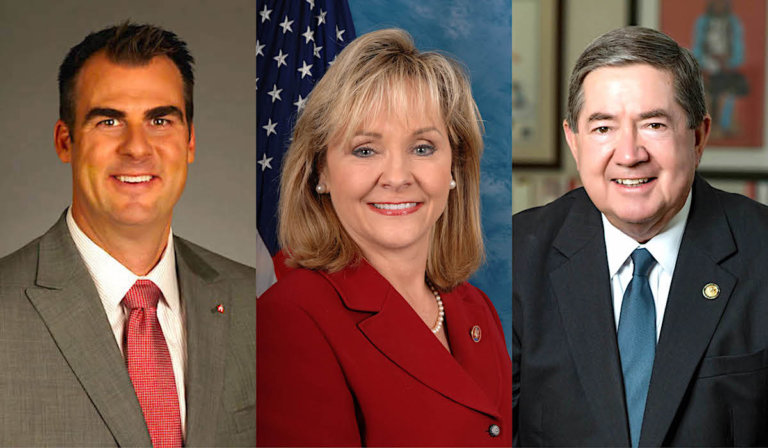 Stitt and Edmondson view Mary Fallin label as insult