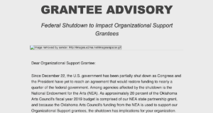 Federal shutdown delaying $595k to Oklahoma arts orgs federal shutdown