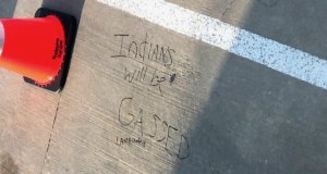 Racist vandals also hit Chickasaw Nation building Chicksaw Nation
