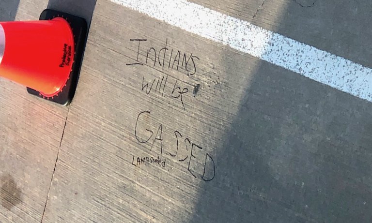Racist vandals also hit Chickasaw Nation building