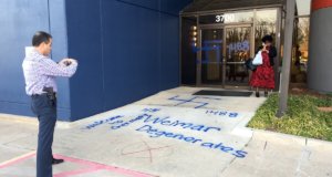 Racist graffiti stains Oklahoma Democratic Party HQ Oklahoma Democratic Party