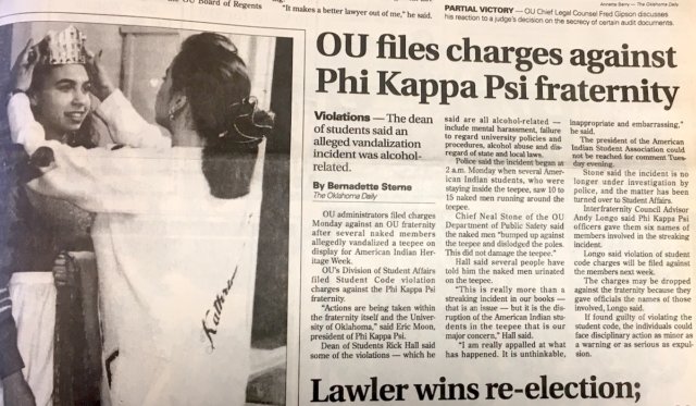 OU tepee vandalism