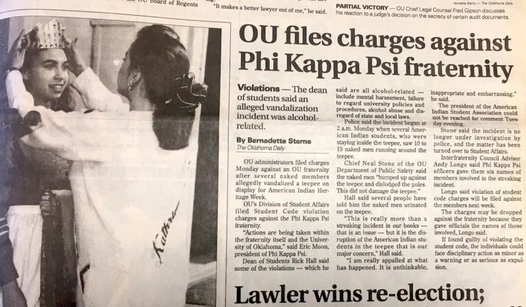 What if social media captured 1994 OU tepee vandalism?