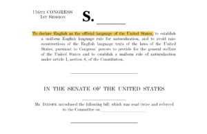 Inhofe introduces bill to make English national language national language