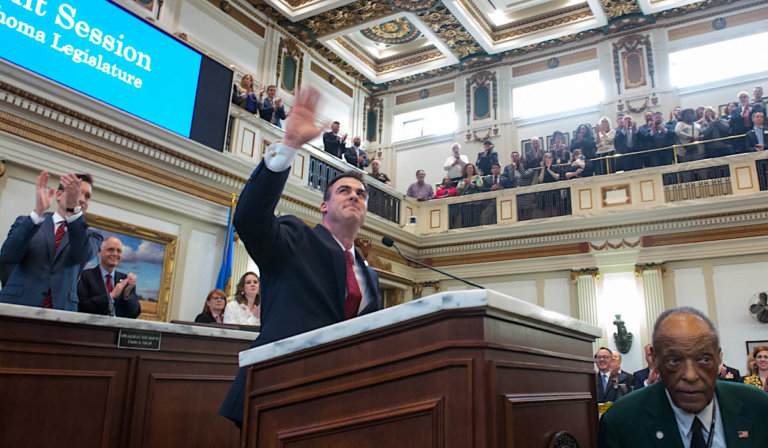Stitt vetoes bills on hunting, #oklaed, public workers
