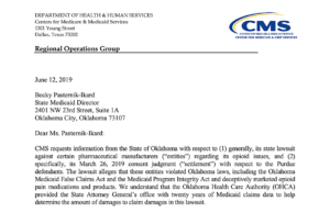 Read the CMS letter seeking Oklahoma opioid settlement money CMS