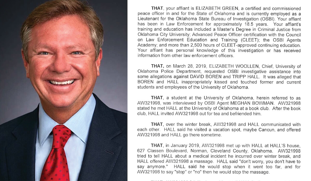 OSBI affidavit: Tripp Hall being investigated for rape