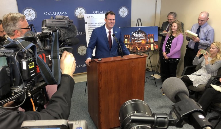 Dueling pressers: Stitt, tribes talk gaming negotiations