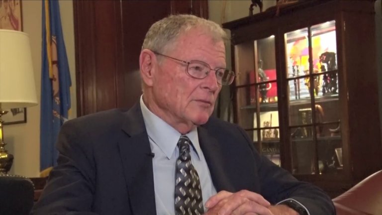 Inhofe last to be sworn in for Senate impeachment trial