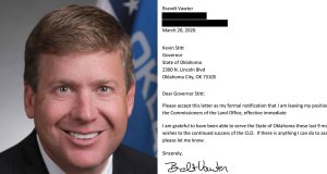 Brandt Vawter leaves Commissioners of the Land Office Brandt Vawter