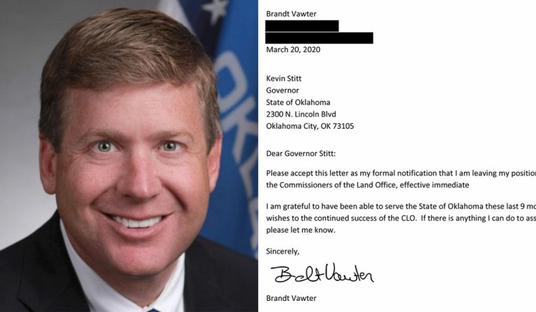 Brandt Vawter leaves Commissioners of the Land Office