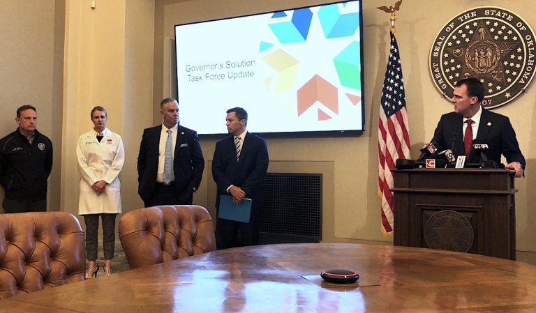 Gov. Stitt details plan to re-open Oklahoma businesses