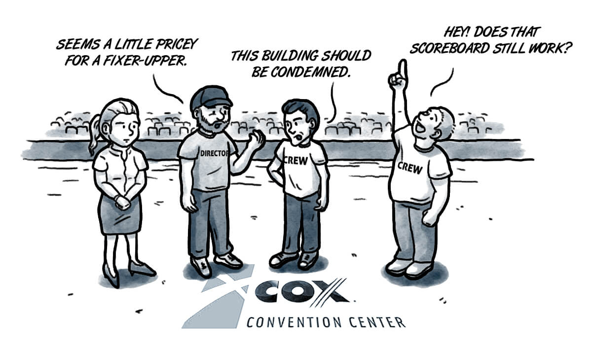 Budget blockbusters from the Cox Convention Center?
