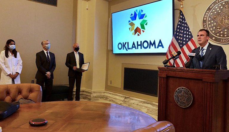 Stitt: COVID-19 treatments improving, mask mandate a local issue