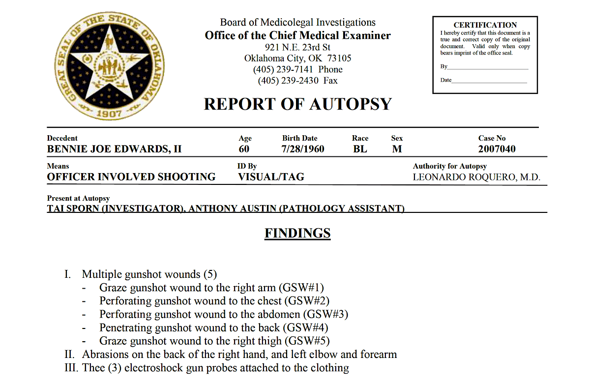 Manslaughter charge for OKCPD officer Clifford Holman in Bennie Edwards death