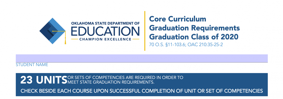 Oklahoma graduation requirements