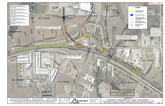 I-35 flyover ramp, Riverwind Casino