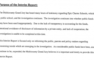 ‘Concerning trends’: Grand jury releases interim report on Epic Charter Schools grand jury report on Epic