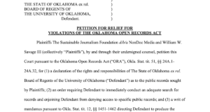 NonDoc files lawsuit seeking Jones Day reports from OU Jones Day reports