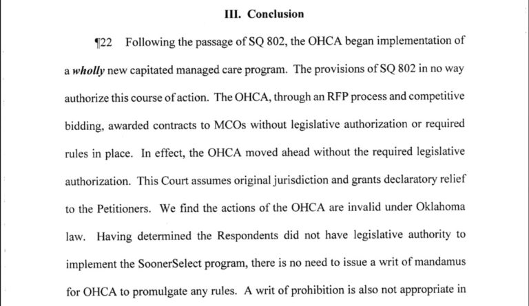 Supreme Court strikes down Stitt’s privatized managed care Medicaid plan